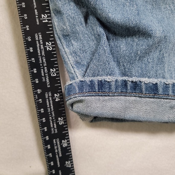 Kancan Women Mom Jeans Size 1 24 High Rise Light Wash Cuffed Hem - Picture 6 of 13